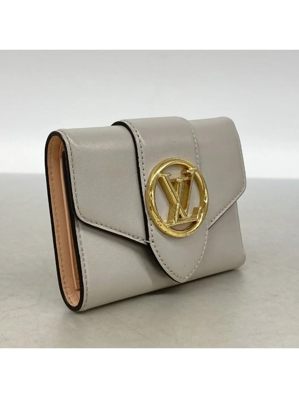 Louis Vuitton Trifold Wallet Portefeuille LV Pont Neuf Compact Gray
